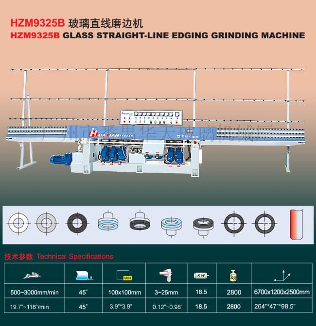 Glass Straight Line Edge Processing  Machine